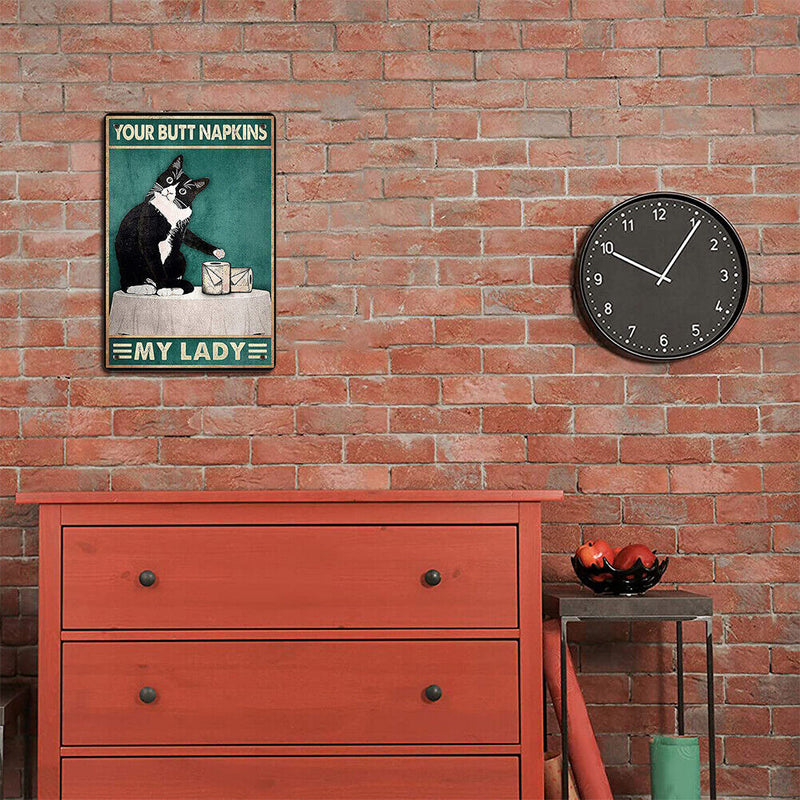 Cat Retro Metal Plate Tin Sign Plate Poster for Bar Club Iron Painting