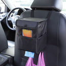 Waterproof Sundries Holder Auto Storage Bucket Car Trash Can Rubbish Bin