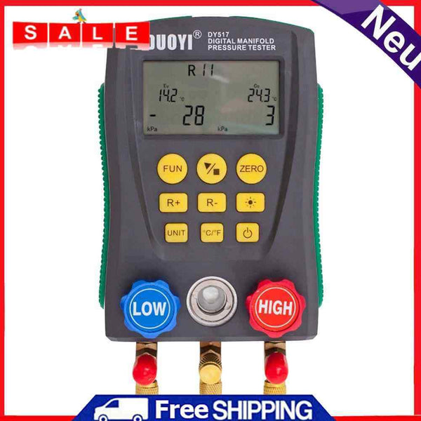 DY517 Pressure Gauge Refrigeration Digital Vacuum Pressure Manifold Tester