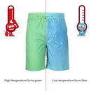 Men Swimming Trunks Color Change Drawstring Fast Drying Shorts (Green 2XL) Newly