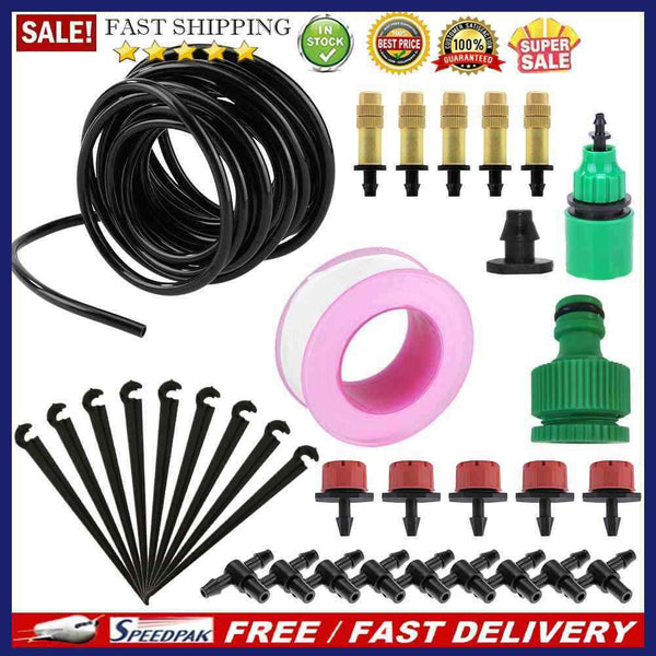 10m Hose DIY Drip Irrigation System Automatic Garden Micro Drip Watering Ki