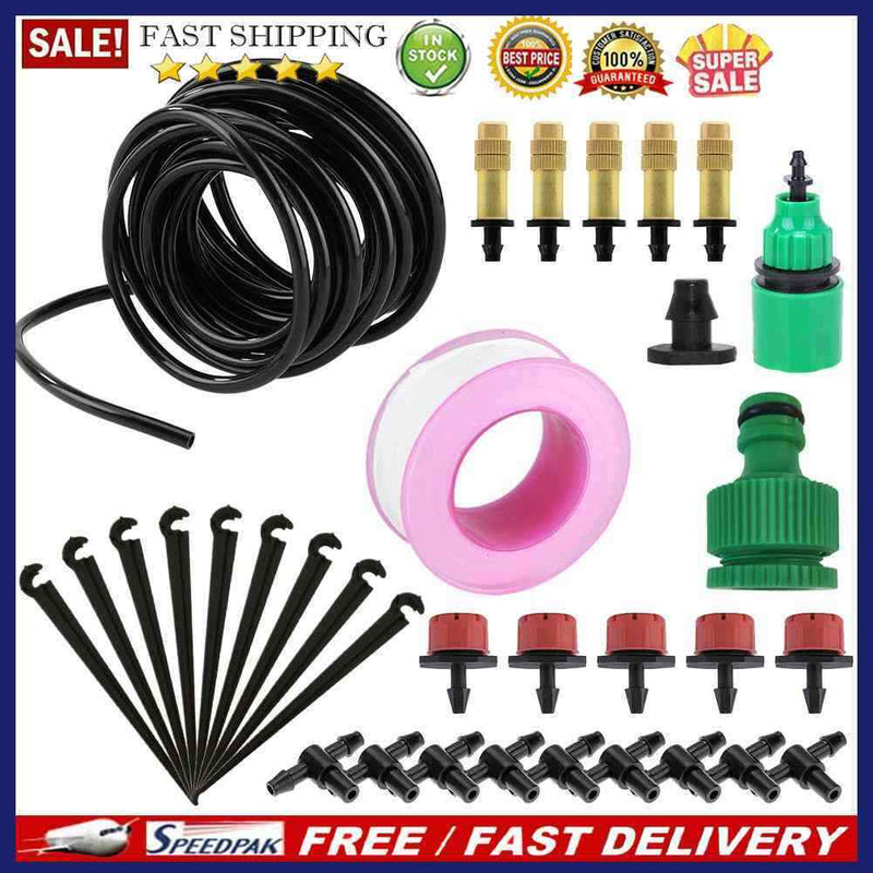 10m Hose DIY Drip Irrigation System Automatic Garden Micro Drip Watering Ki