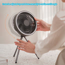Desk Stand Air Cooling Fan Outdoor Camping Ceiling Fan (Dark Gray 10000mAh)