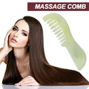 Large Tooth Jade Head Scalp Massage Prevent Hair Loss Jade Comb Beauty Care Tool