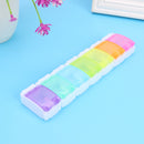7 Day Pill Medicine Storage Box Rainbow Tablet Weekly Organizer (No Word)