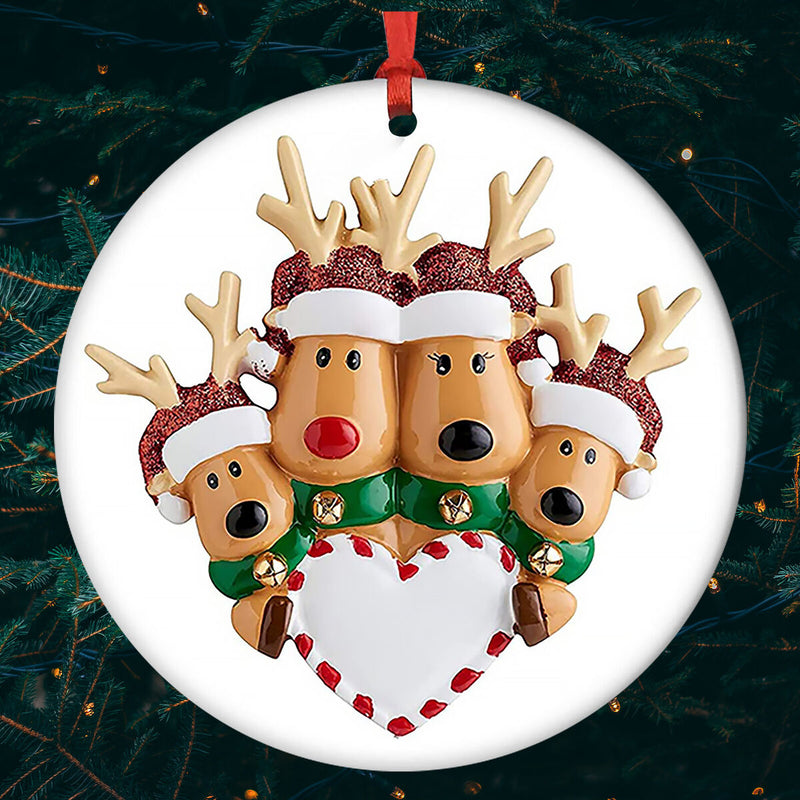 Reindeer Family Christmas Tree Ornament Assorted Christmas Fawn Pendants Gift
