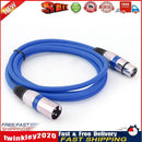 5.9ft DMX Stage DJ Cable  XLR 3Pin Male to Female Connector Wire (Blue) Newly