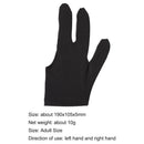 3-Finger Open Lycra Snooker Billiard Gloves Left/Right Universal (Black)