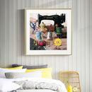 Hand Painted on Canvas DIY Sewing Machine Oil Paint By Numbers Drawing Kit