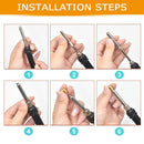 Pyrography Marking Wood Burning Pen Tips Kit Soldering Iron Head Set Stencil