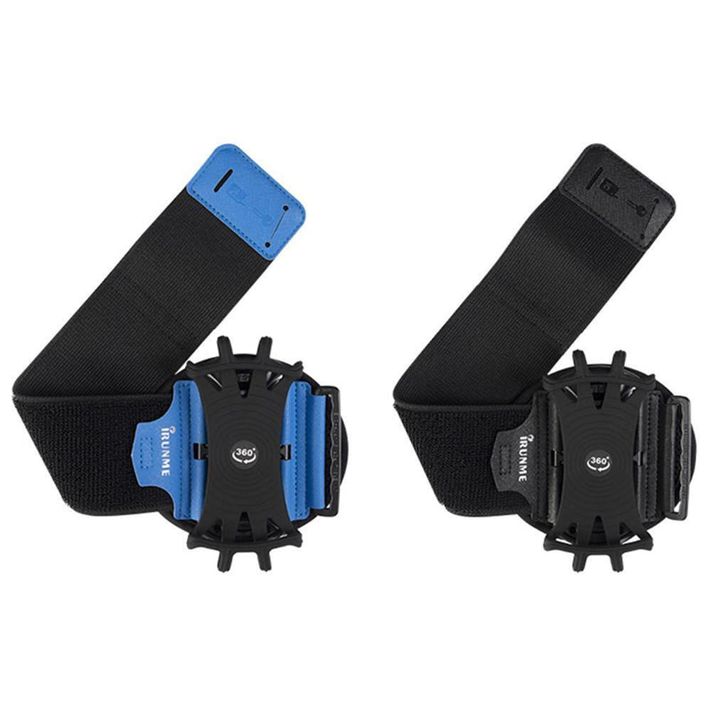 Outdoor Sport Phone Wrist Holder Removable Rotating Phone Armband (Black)
