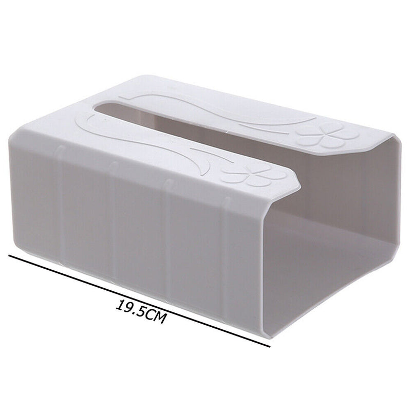 Plastic Tissue Box Napkin Holder Case Wall Mounted Home Desk Decor (Grey) Newly