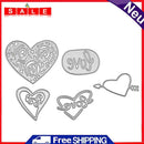 5pcs Heart Cutting Dies Scrapbook Love Card Stencils Embossing Template Frame