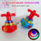 LED Light Up Flashing UFO Spinning Top Funny Music Gyro Christmas Gift Kid x 1#