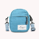 Fashion Women Canvas Patchwork Crossbody Bag Casual Mini Handbags (Blue)