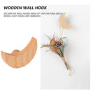 Wall Hook - Adhesive Wall Mounted Modern Hook Rack Wooden Decorative Wall Hoo