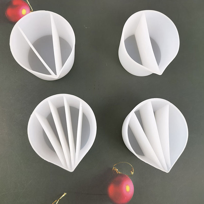 4pcs Split Color Mixing Cup for Art Paints 5 Channels Pouring Cup White (5)