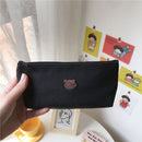 Fabric Korea Creative Pencil Case Cosmetic Bag Cute Embroidery Bear Cat Pen Box