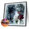 5D DIY Wolf Rose Full Round Diamond Painting Mosaic Picture Wall Rhinestone Kit