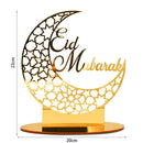 EID Mubarak Supplies Acrylic Islamic Muslim Ramadan Desktop Decorations Ornament