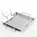Stainless Steel BBQ Chicken Roaster Tray Oven Roasting Pan Barbecue Grill R