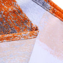Style Burlap Linen Abstract Paint Art Table Dresser Runner Table Runner