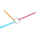 3pcs Hot Mixed Aluminum Knit Needle Crochet Hook Needle Keychain Keyring
