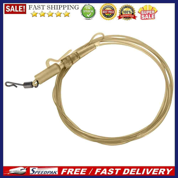 1m Carp Fishing Line Leader Fluorocarbon Wire with Clips Quick Change Swivels