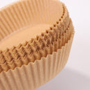 100x Air Fryer Disposable Paper Liner Wood Pulp Steamer Baking Mats (Brown)