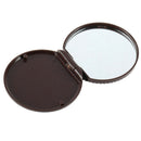 Office Use Dark Brown Chocolate Pocket Mirror Cookie Shaped Mirror with Comb