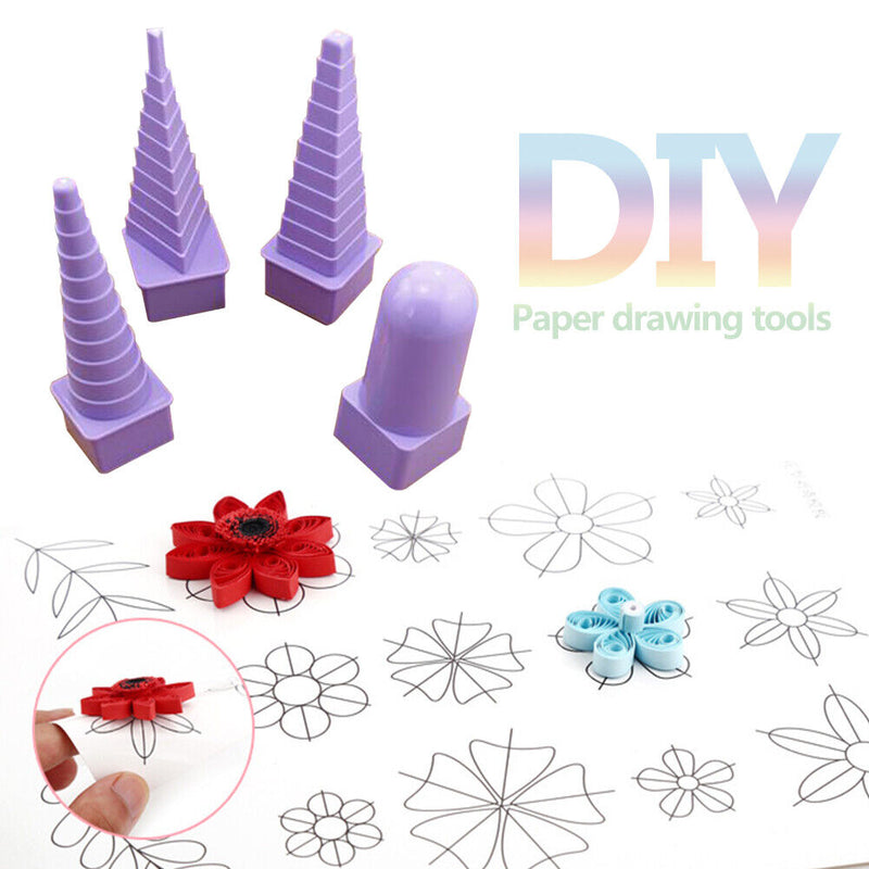 1 Set Plastic DIY Paper Flower Creation Decor Art Craft Paper Quilling Tower