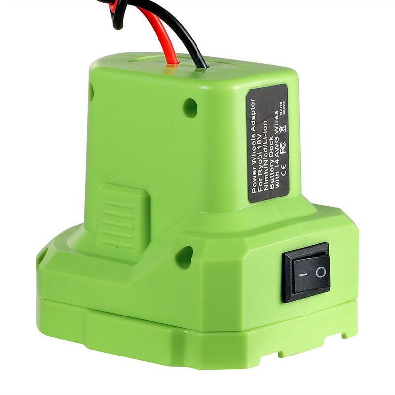 Battery Power Adapter Power Connector with Fuse Switch Wire Terminals for Ryobi