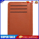Retro Women Litchee Pattern Pure Color Card Case Mini Purse (Light Brown)
