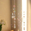 #A Wind Chime Crystal Light Catcher Butterfly Devil Eye Prisms Jewelry Home Deco