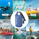 Waterproof Pouch Dry Sack for Drifting Swimming Trekking Bag (Blue 5L)