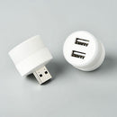 3pcs USB Extender Portable LED Night Light Plug-and-Play Lamp (White Light)