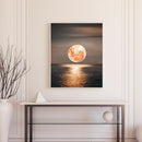 Full Moon at Sea Oil Paint By Numbers Kit Frameless Drawing Picture Wall De
