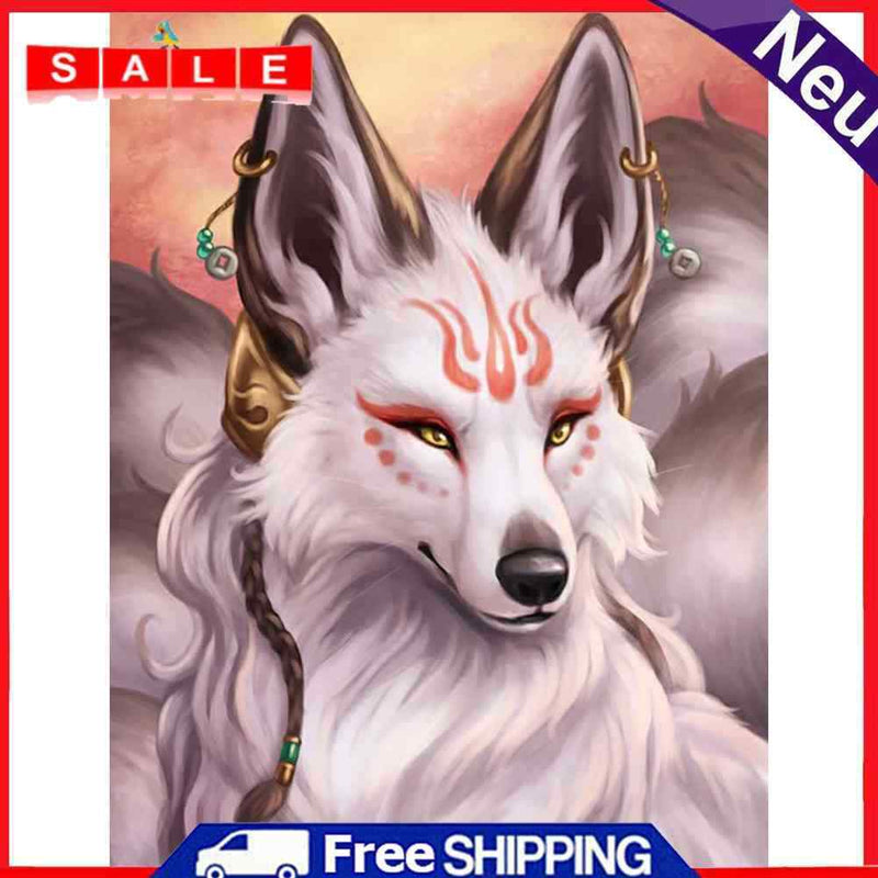 5D DIY Diamond Painting Animal Full Round Drill Mosaic Art Picture of Rhinestone