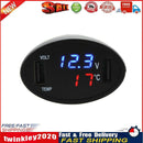 3in1 Car Cigarette 12V Dual USB Charger LED Thermometer Voltmeter Black Newly