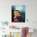 Book Oil Paint By Numbers Kit DIY Acrylic Painting on Canvas Frameless Arts