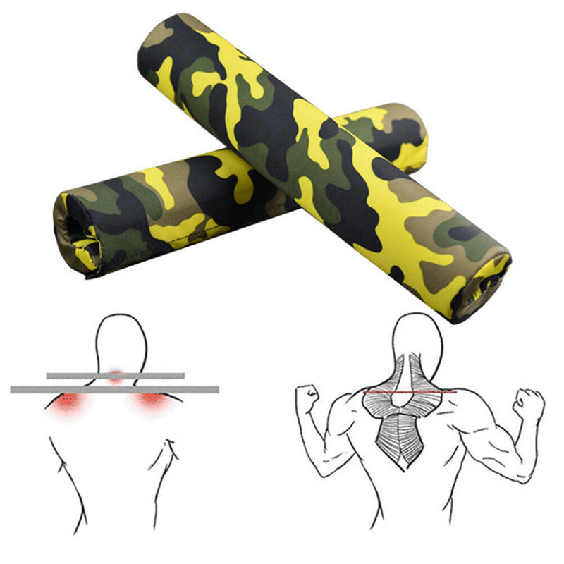 Fitness Weightlifting Barbell Pad Squat Shoulder Pads (Camouflage Yellow) Newly