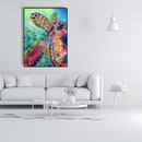 Painting By Numbers DIY Turtle Hand Painted Canvas Oil Art Picture Ornaments Kit