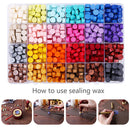 Wax Seal 24 Colors Wax Seal Set Wooden Handle for Birthday Invitations Orna