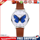 Lvpai Luxury Brand Women Bracelet Leather Butterfly Watch (Brown)