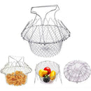 Foldable Steam Basket Rinse Steel Folding Frying Bas C6K6