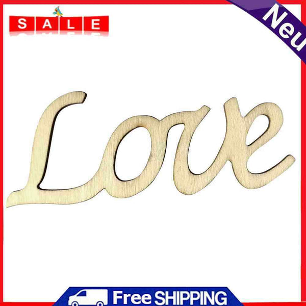 occitop wood love script word sign ornaments rustic wall tattoo for scrapbook