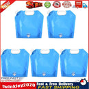 5pcs 10L Portable Outdoor Water Bag Foldable Camping Picnic Carrier (Blue) Newly