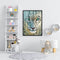 Canvas Painted Oil Paint By Numbers Snow Leopard Wall Art Modern Bedroom Decor