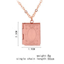 Gift Jewelry Chain Friend Pendant Photo Picture Locket Square Shaped Necklace