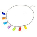 Necklace Jewelry Handmade Candy Colors Cute Cartoon Pendant Bear Chain N4Z8